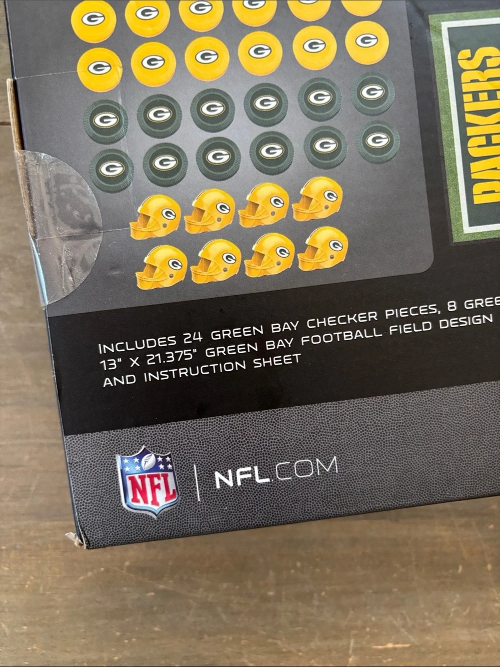 NFL Green Bay Packers checkers game set